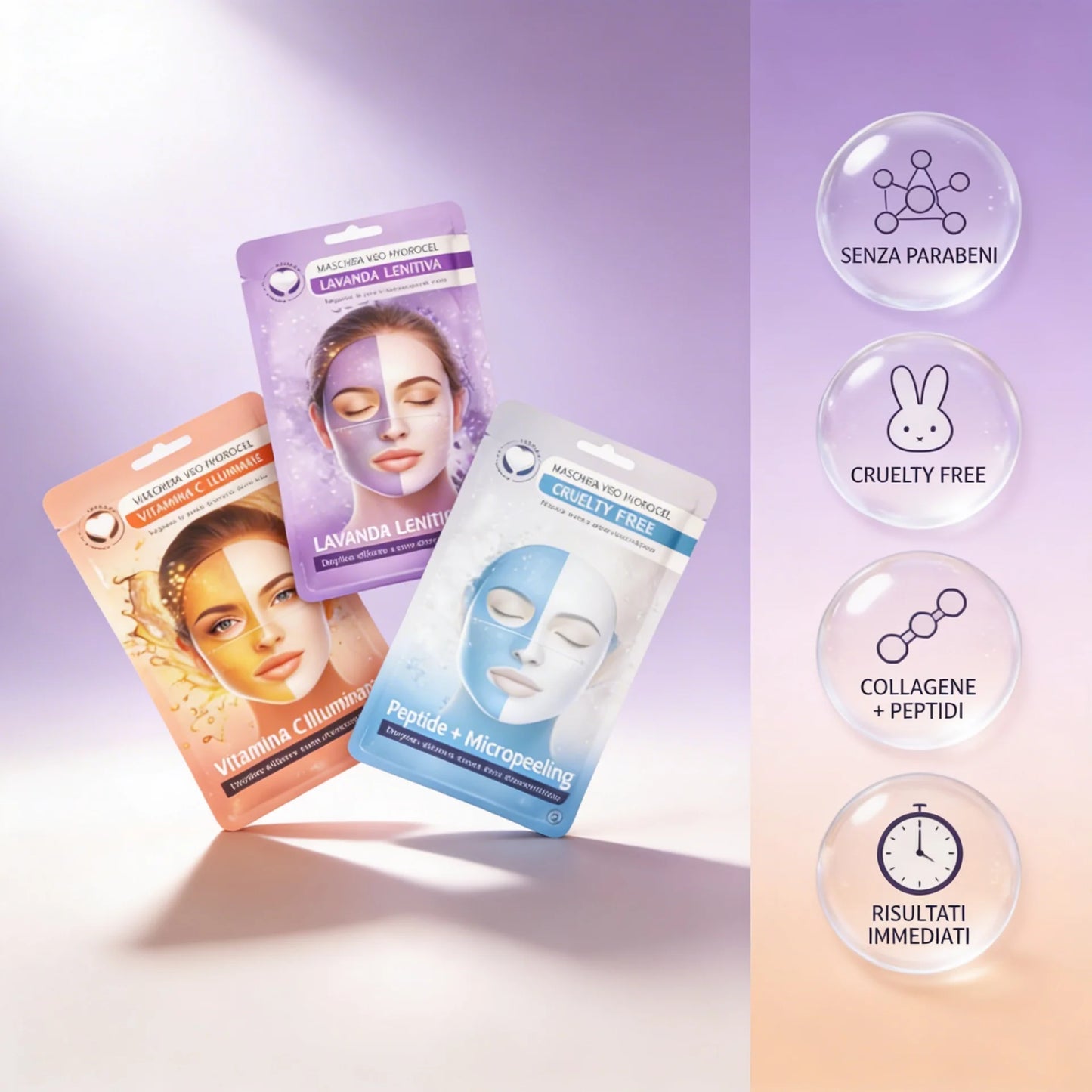 Bundle 3 Maschere Viso Hydrogel
